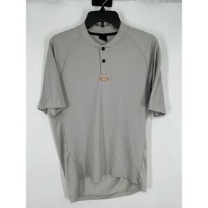 Oakley Henley Shirt Men's Medium Vintage Short Sleeve Y2K Grunge Performance Fit
